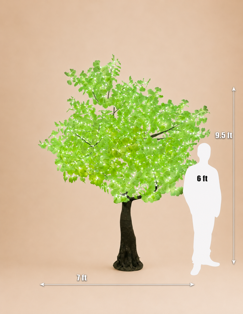 9.5 ft LED Ginkgo Tree