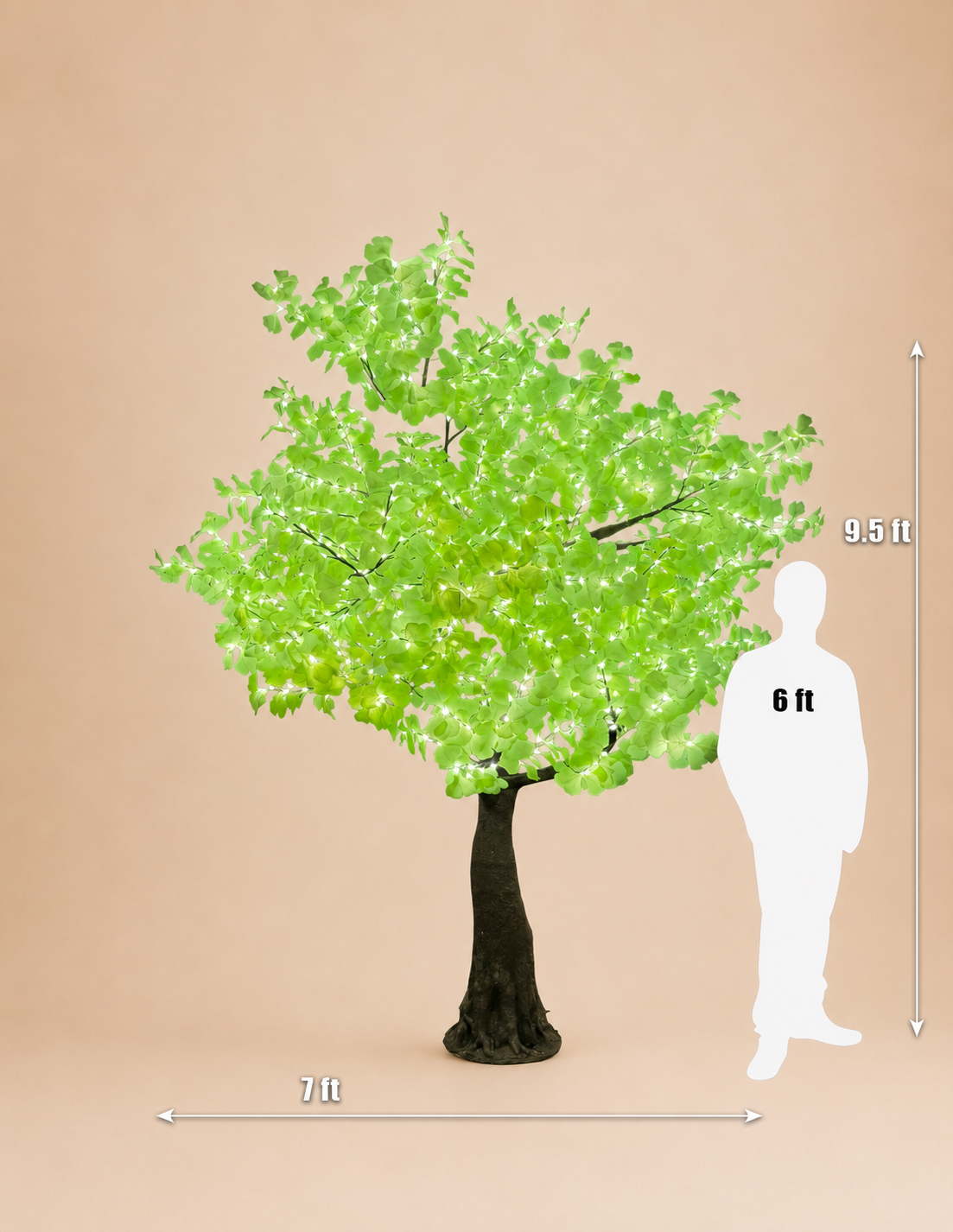 9.5 ft LED Ginkgo Tree